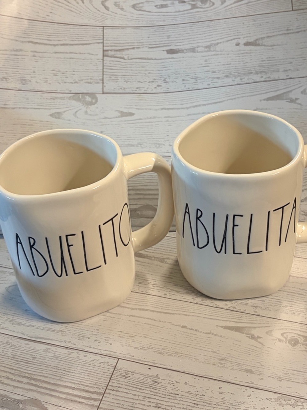 Abuelita & Abuelito Rae Dunn Ceramic Mug Set - Farmhouse Mugs